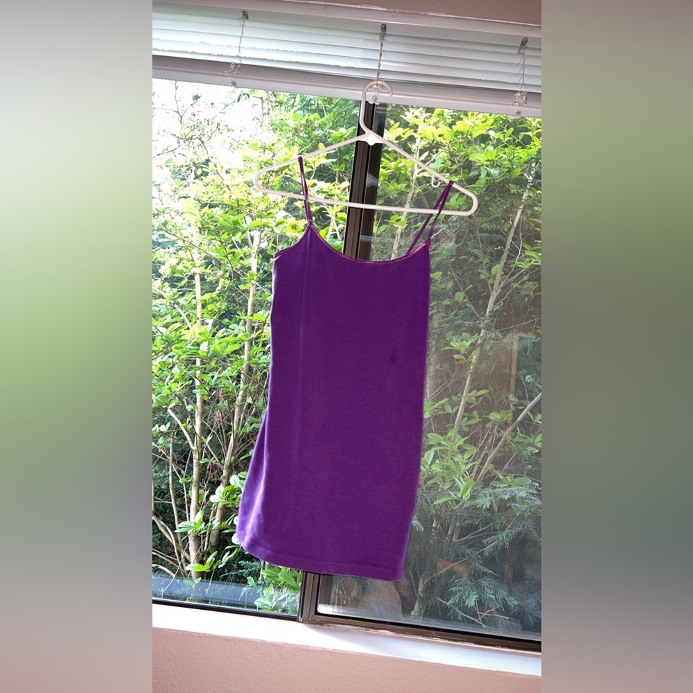 Zenana Outfitters Purple Spaghetti Strap Tank Top